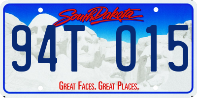 SD license plate 94TO15