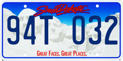 SD license plate 94TO32