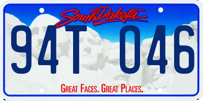 SD license plate 94TO46