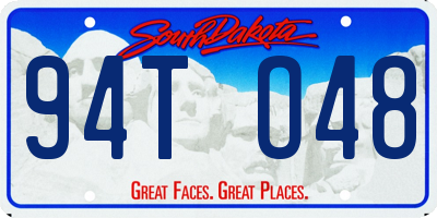SD license plate 94TO48