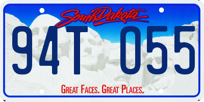 SD license plate 94TO55