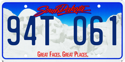 SD license plate 94TO61