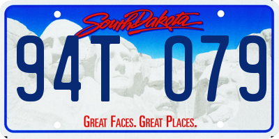 SD license plate 94TO79