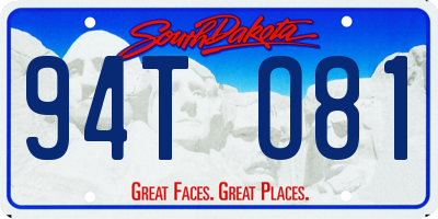 SD license plate 94TO81
