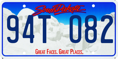 SD license plate 94TO82