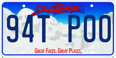 SD license plate 94TP00