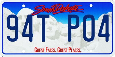 SD license plate 94TP04