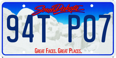 SD license plate 94TP07