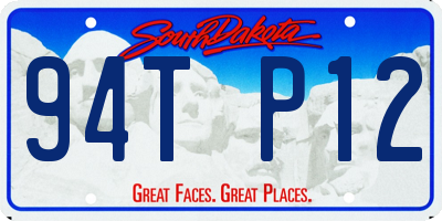 SD license plate 94TP12