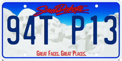 SD license plate 94TP13