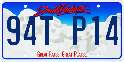 SD license plate 94TP14