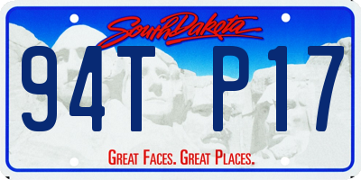 SD license plate 94TP17