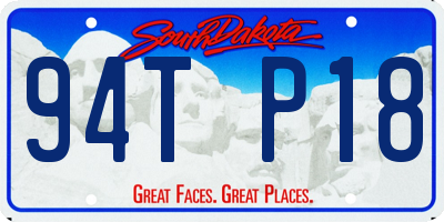 SD license plate 94TP18