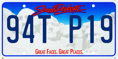 SD license plate 94TP19