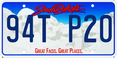 SD license plate 94TP20