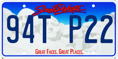 SD license plate 94TP22