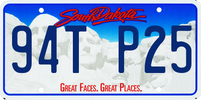 SD license plate 94TP25