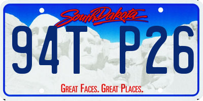 SD license plate 94TP26