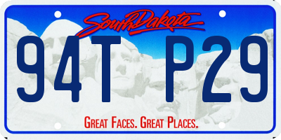 SD license plate 94TP29