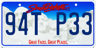 SD license plate 94TP33