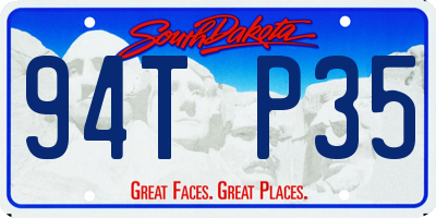 SD license plate 94TP35