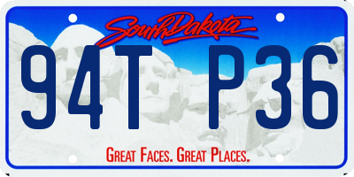 SD license plate 94TP36