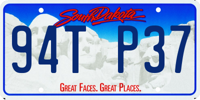 SD license plate 94TP37