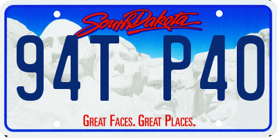 SD license plate 94TP40
