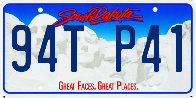 SD license plate 94TP41