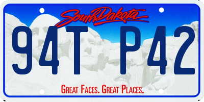 SD license plate 94TP42