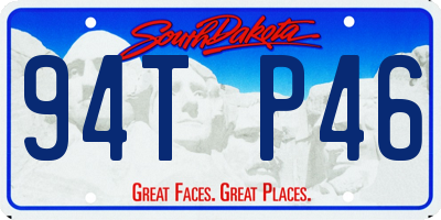SD license plate 94TP46