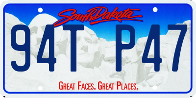 SD license plate 94TP47