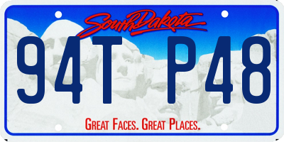 SD license plate 94TP48