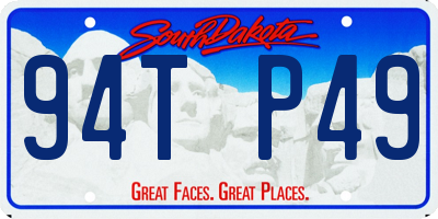 SD license plate 94TP49
