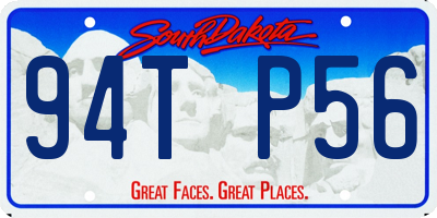 SD license plate 94TP56
