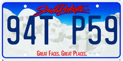 SD license plate 94TP59