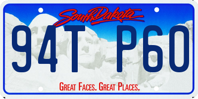 SD license plate 94TP60