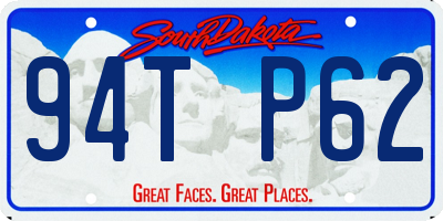 SD license plate 94TP62