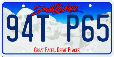 SD license plate 94TP65