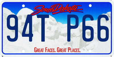 SD license plate 94TP66