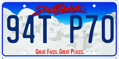 SD license plate 94TP70