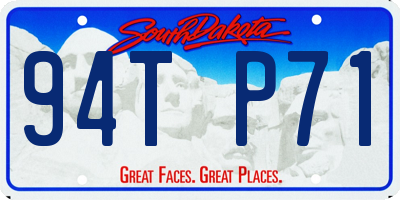 SD license plate 94TP71