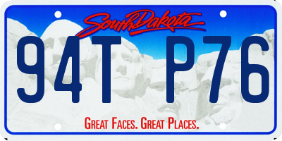 SD license plate 94TP76
