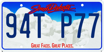 SD license plate 94TP77