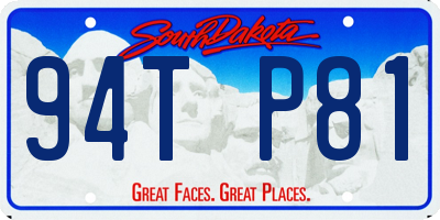SD license plate 94TP81