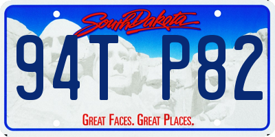 SD license plate 94TP82