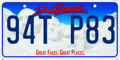 SD license plate 94TP83