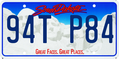 SD license plate 94TP84