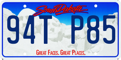 SD license plate 94TP85