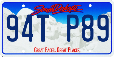 SD license plate 94TP89